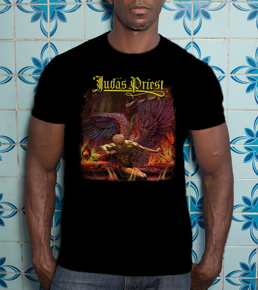 Judas Priest Angel Falling In Flames T-Shirt