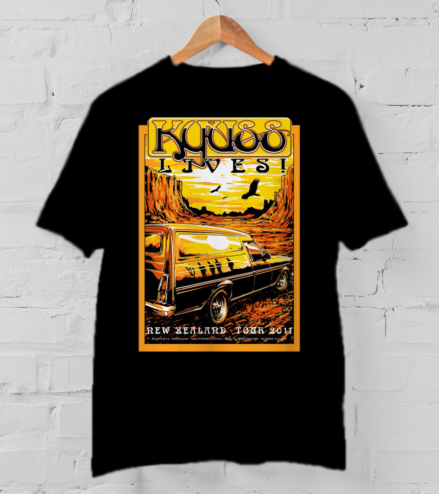 Kyuss Lives New Zealand Tour 2011 T-Shirt