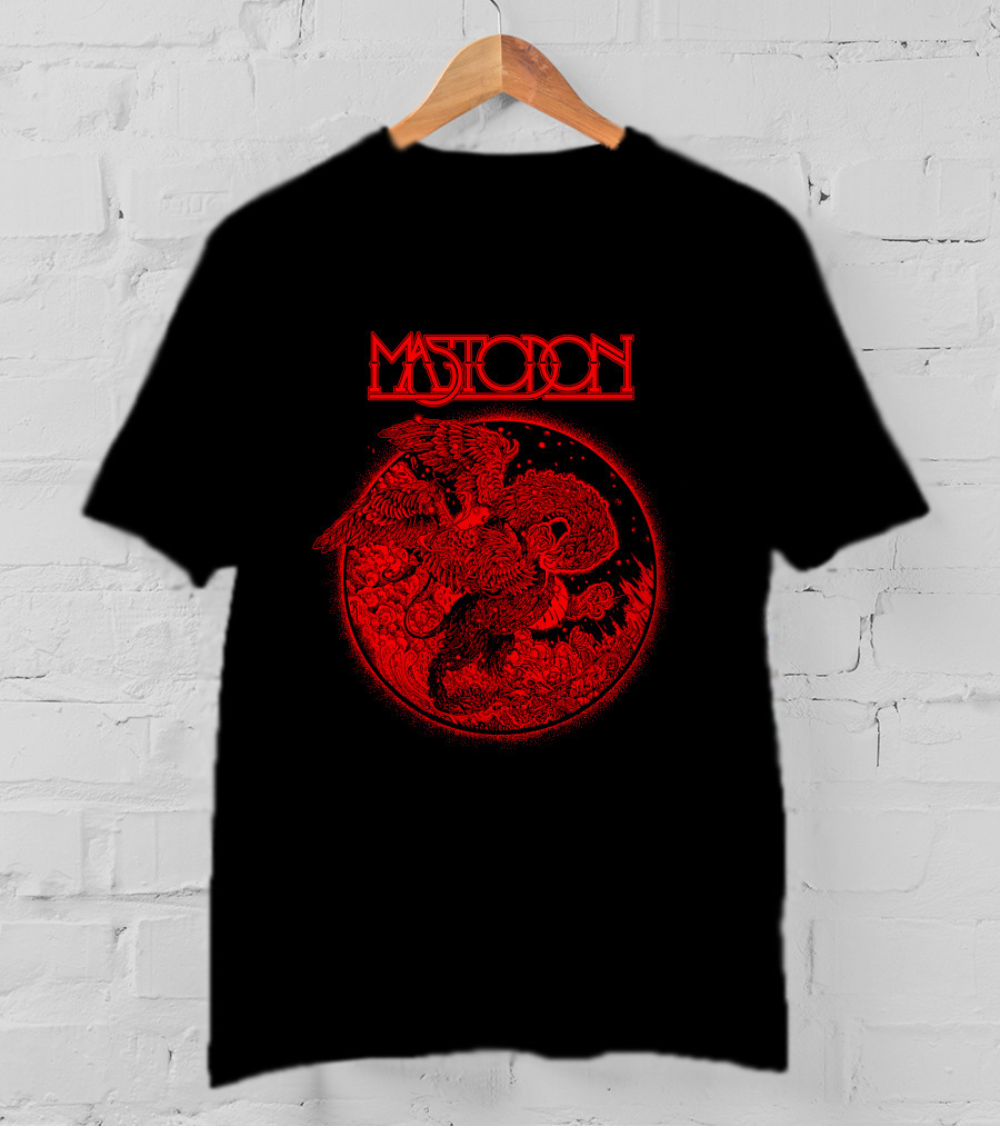 Mastodon Red Intricate Dragon And Eagle T-Shirt
