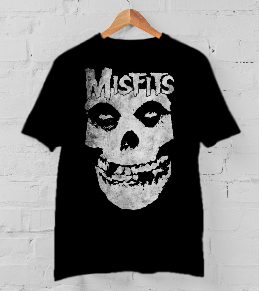 Misfits Skull Logo Black And White Classic T-Shirt