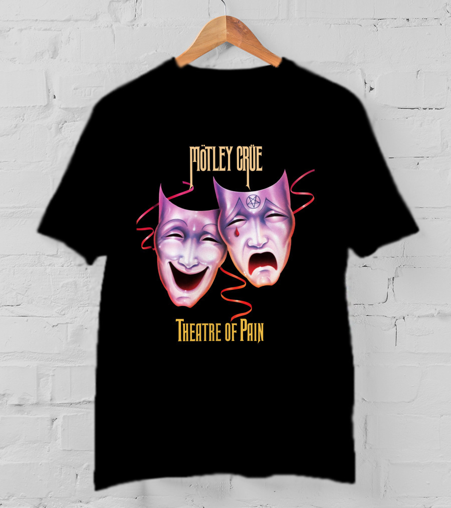 Mötley Crüe Theatre Of Pain Comedy And Tragedy Masks T-Shirt