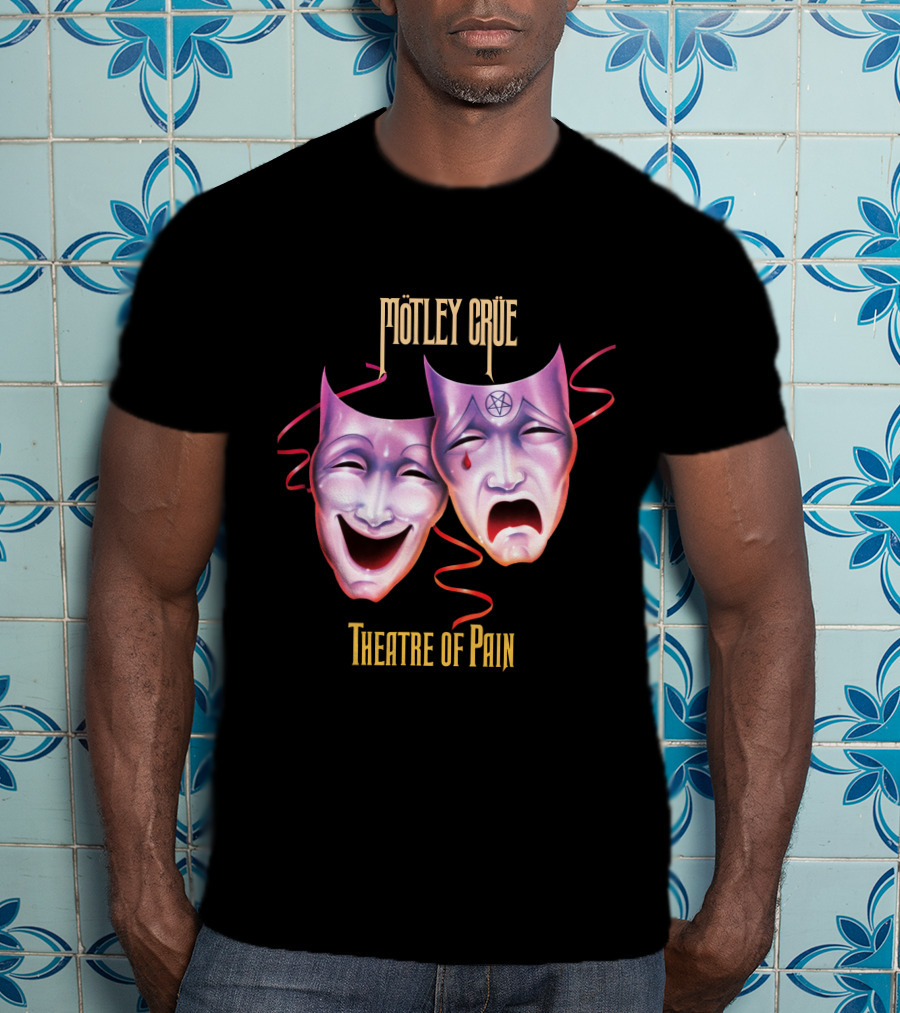 Mötley Crüe Theatre Of Pain Comedy And Tragedy Masks T-Shirt