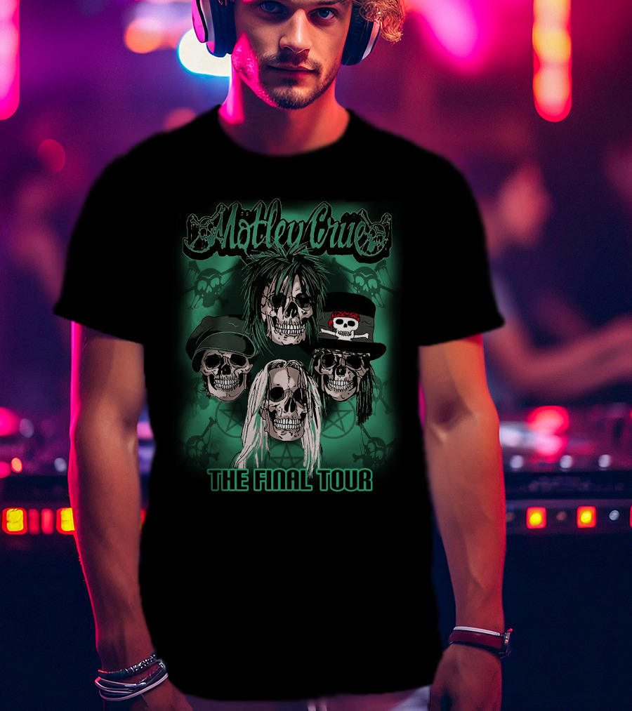Mötley Crüe The Final Tour Skull Faces T-Shirt