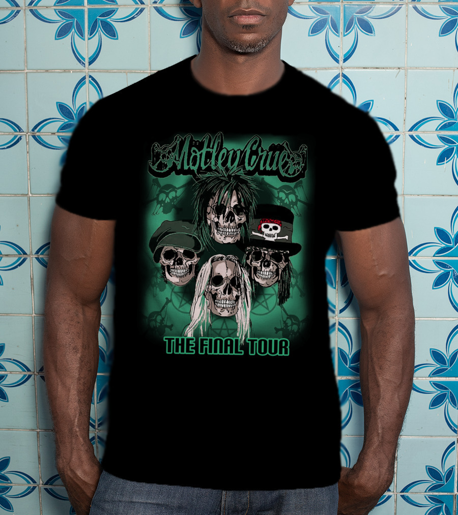 Mötley Crüe The Final Tour Skull Faces T-Shirt