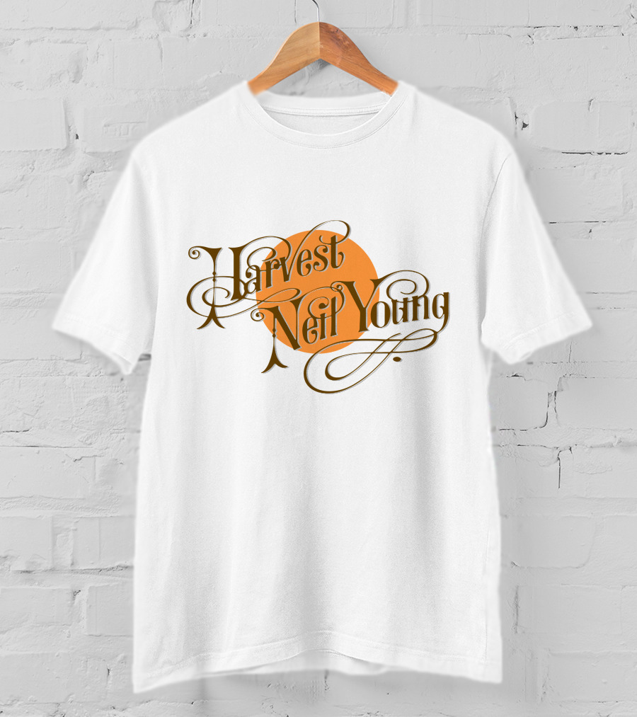 Neil Young Harvest Album Cover Art T-Shirt