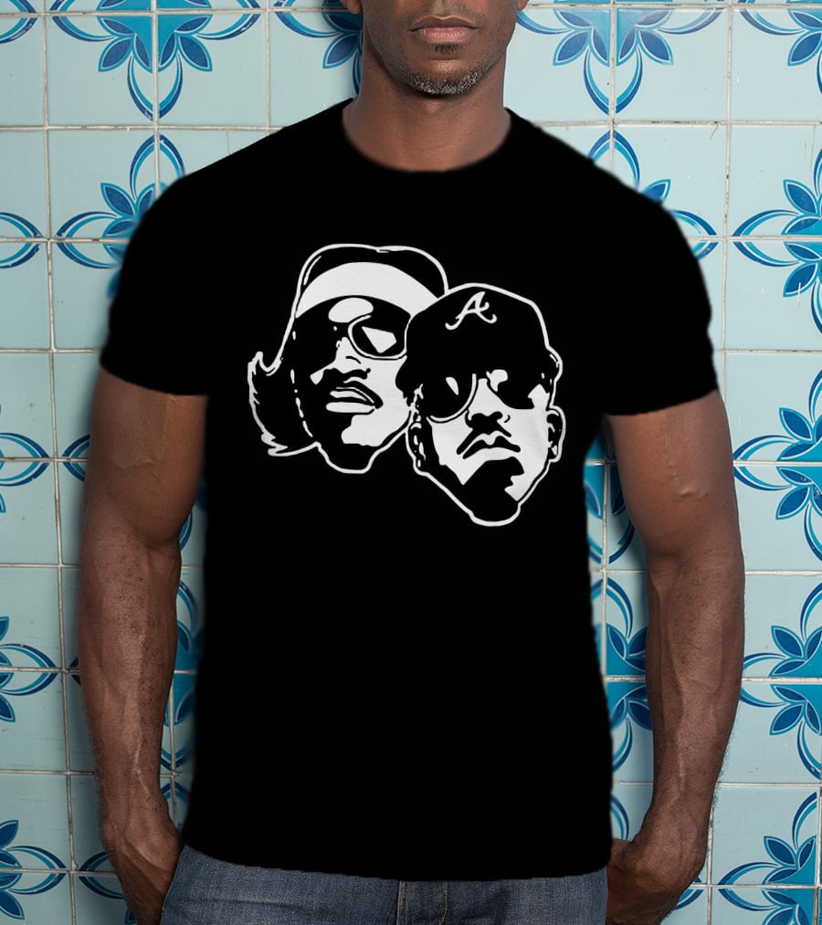 Outkast Andre 3000 Big Boi Silhouette Iconic Hip Hop Duo Baseball Cap Sunglasses T-Shirt