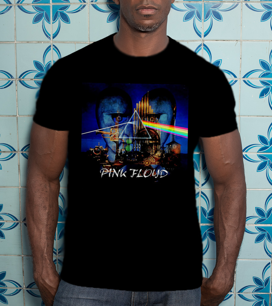 Pfl(32) Dark Side Inspired Pink Floyd Mashup T-Shirt