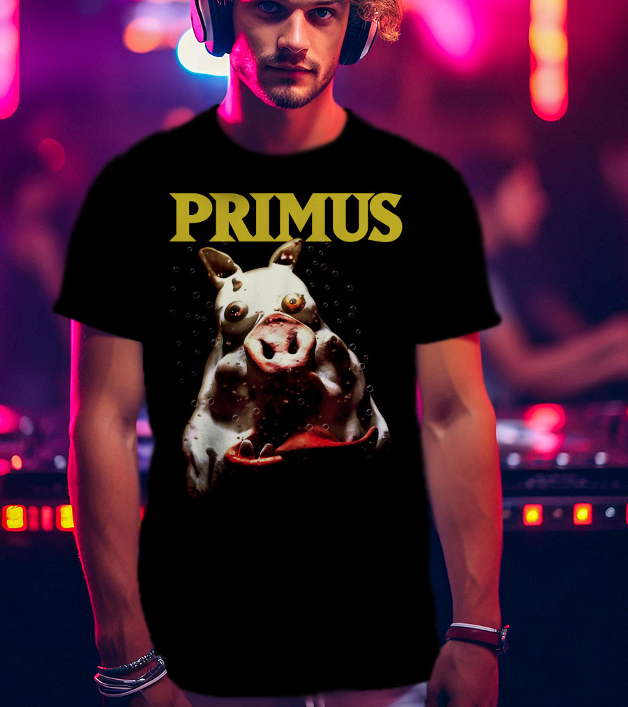 Primus Cow Imagery With Bubbles T-Shirt