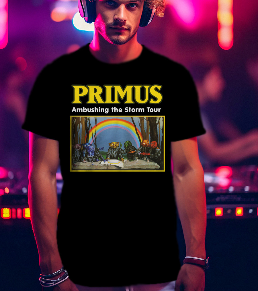Primus Ambushing The Storm Tour Rainbow Artwork T-Shirt