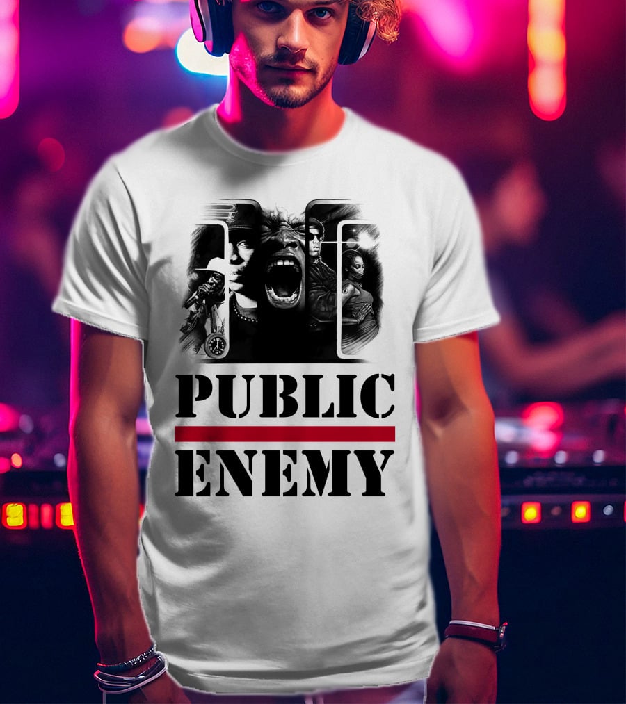 Public Enemy Retro Hip-Hop Icons T-Shirt