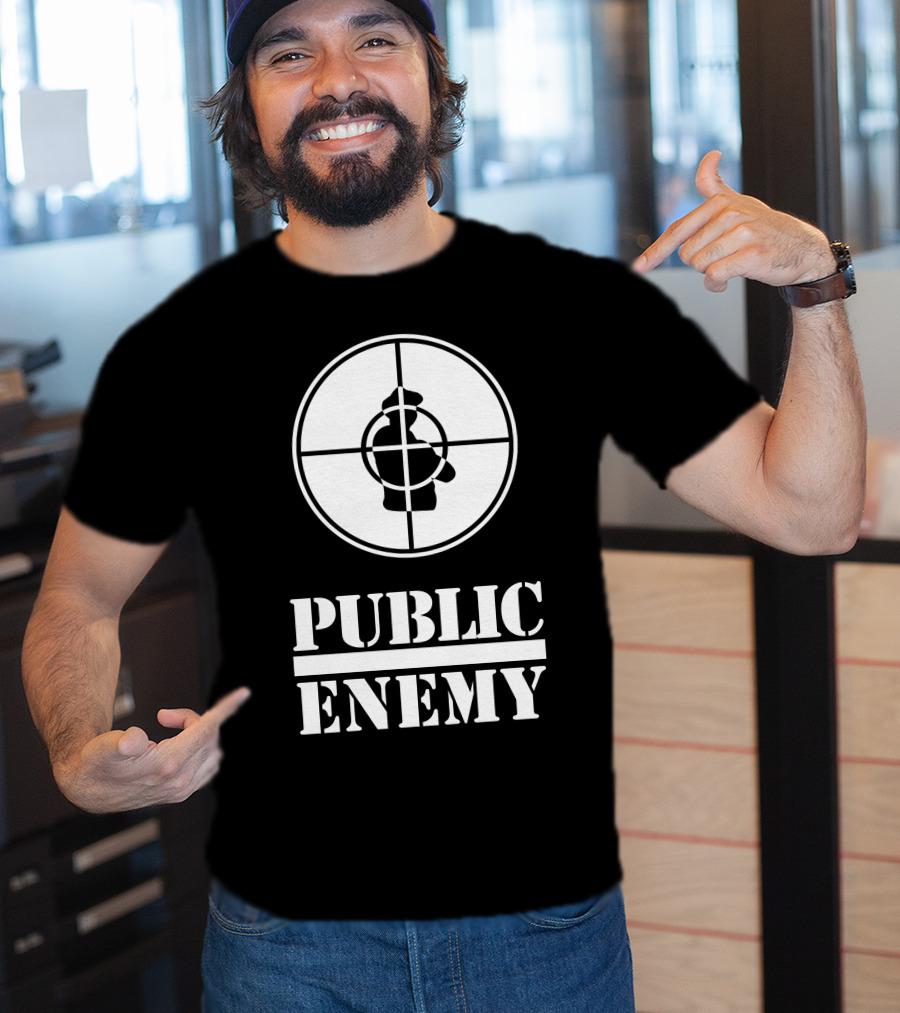 Public Enemy Classic Logo Target Silhouette T-Shirt
