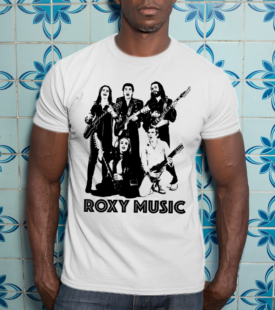 Roxy Music Band Members With Guitars T-Shirt