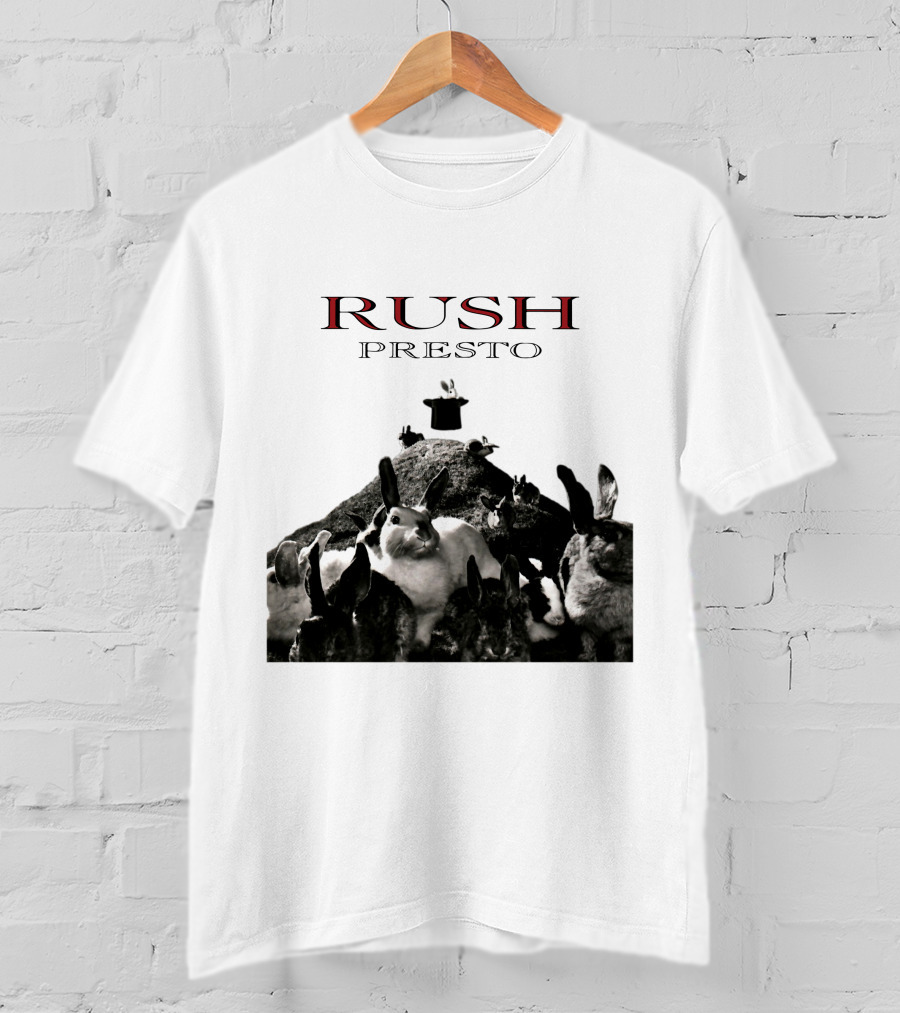 Rush Presto Album Cover Rabbits And Top Hat T-Shirt