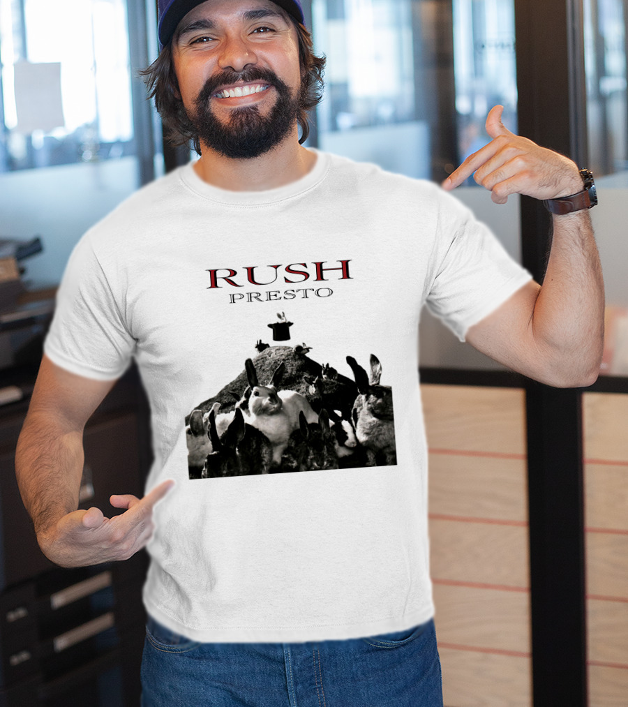Rush Presto Album Cover Rabbits And Top Hat T-Shirt