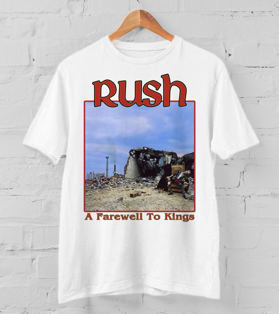 Rush A Farewell To Kings Album Cover Ruins Blue Sky T-Shirt