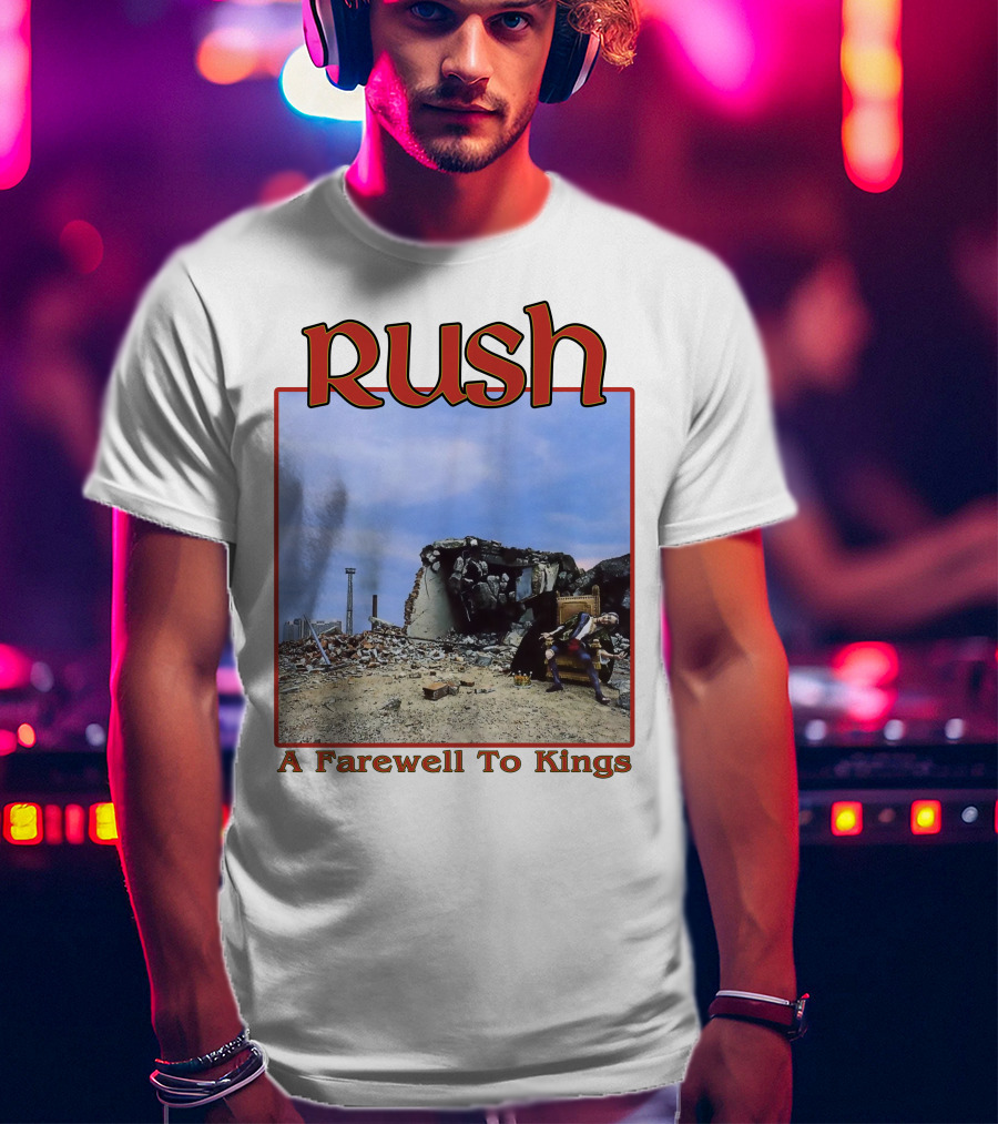 Rush A Farewell To Kings Album Cover Ruins Blue Sky T-Shirt