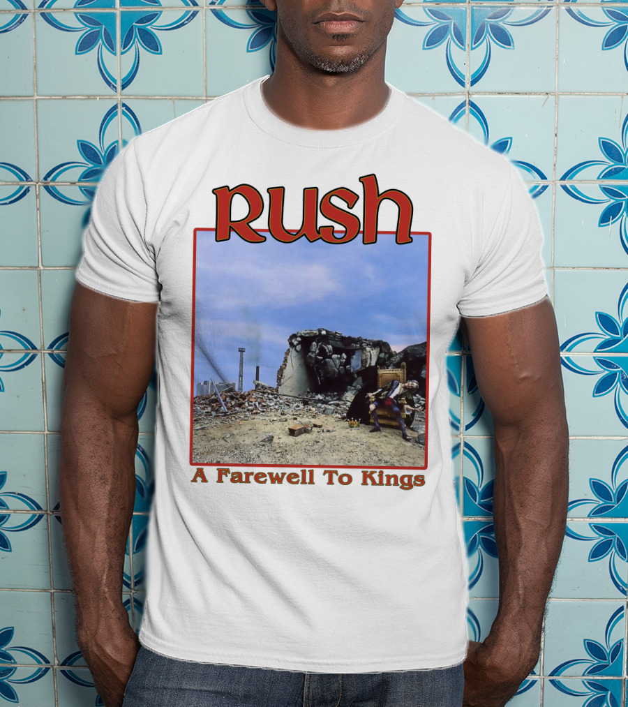 Rush A Farewell To Kings Album Cover Ruins Blue Sky T-Shirt