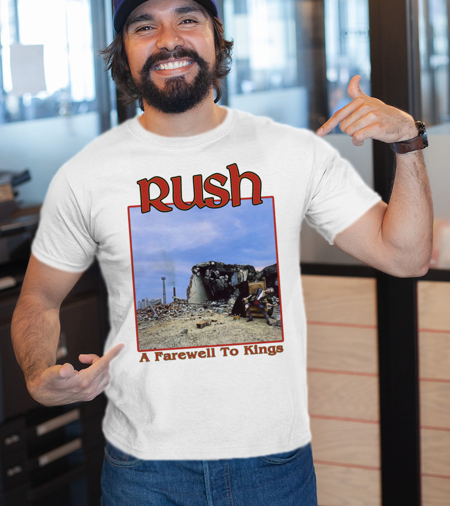 Rush A Farewell To Kings Album Cover Ruins Blue Sky T-Shirt