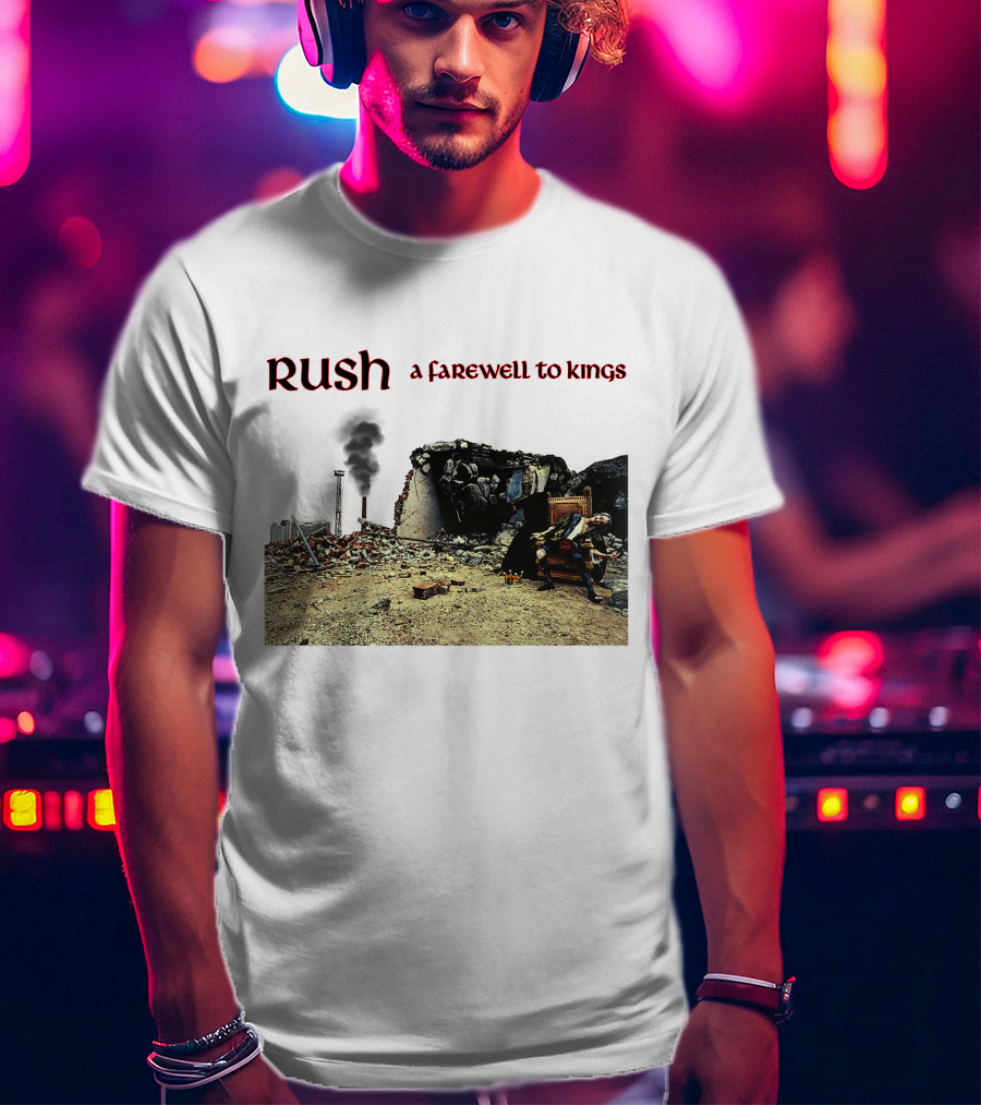 Rush A Farewell To Kings Album Cover Industrial Ruins Scene T-Shirt