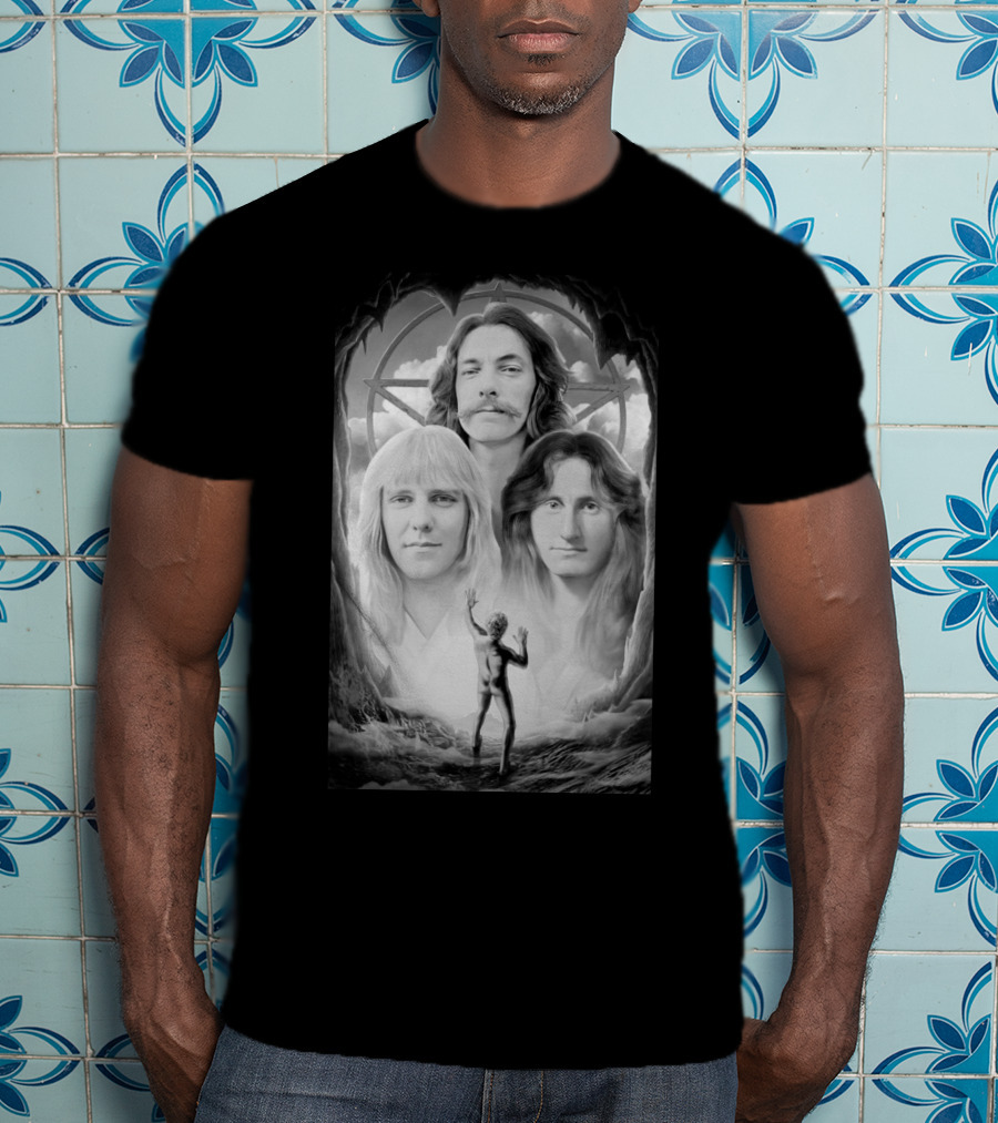 Rsh Band Portrait With Starman And Pentagram T-Shirt