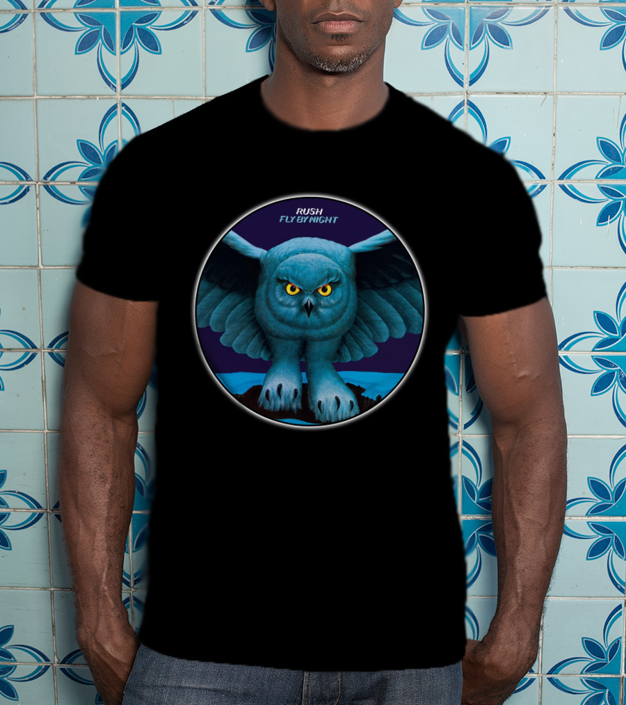 Rush Fly By Night Owl Wings Album Cover T-Shirt