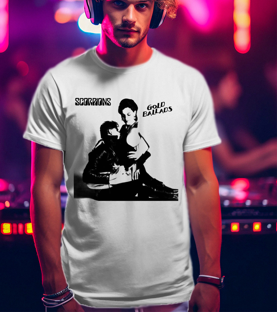 Scorpions Gold Ballads Album Cover Black And White Art Scp T-Shirt