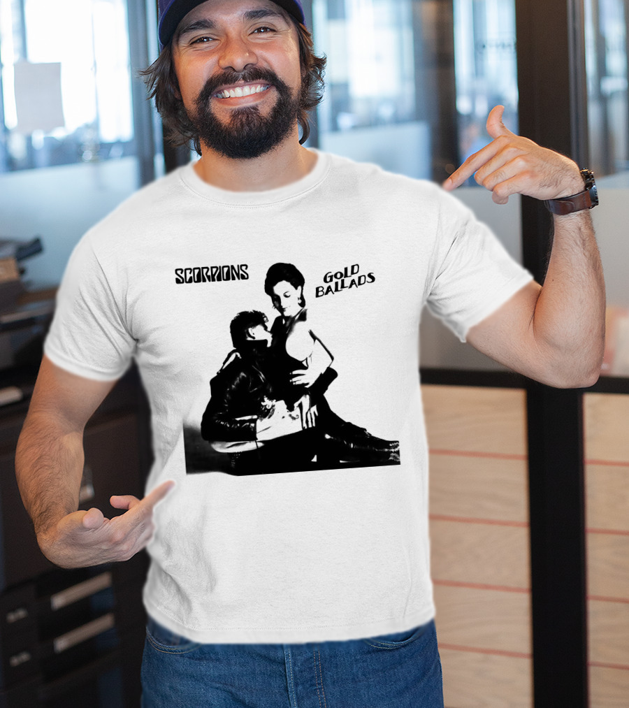 Scorpions Gold Ballads Album Cover Black And White Art Scp T-Shirt