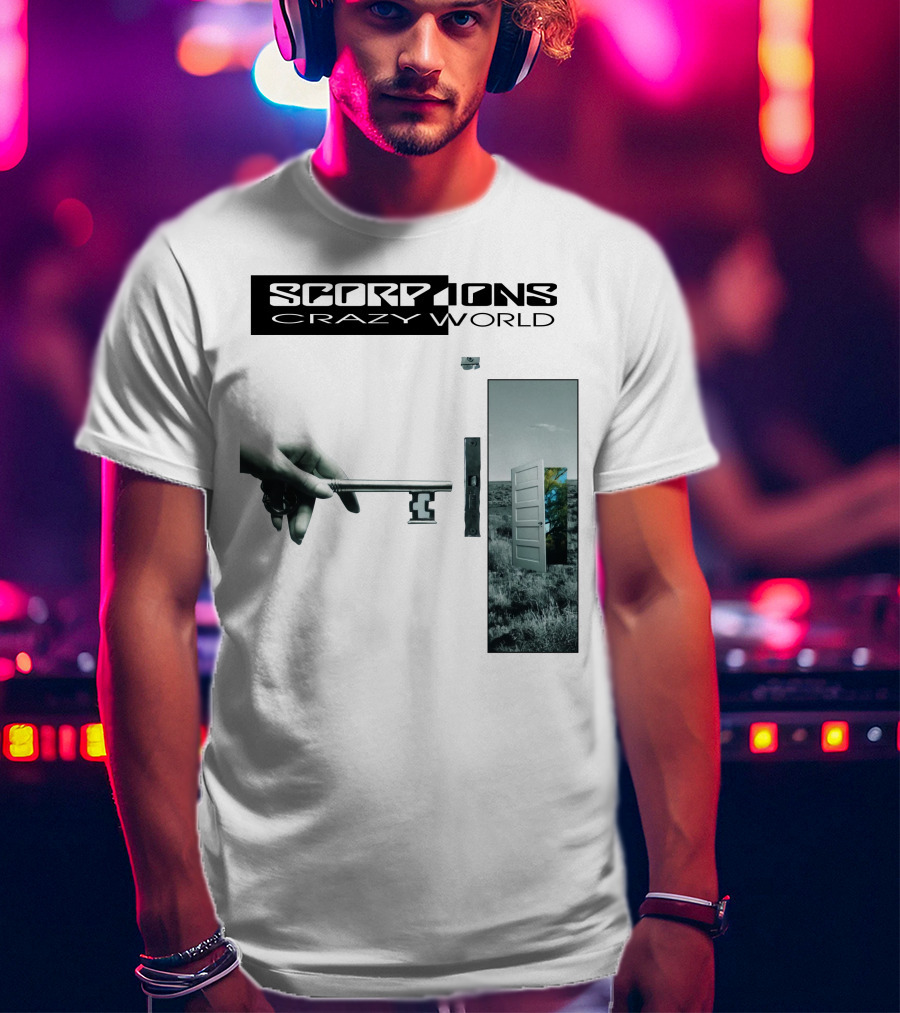 Scorpions Crazy World Key And Door Landscape T-Shirt