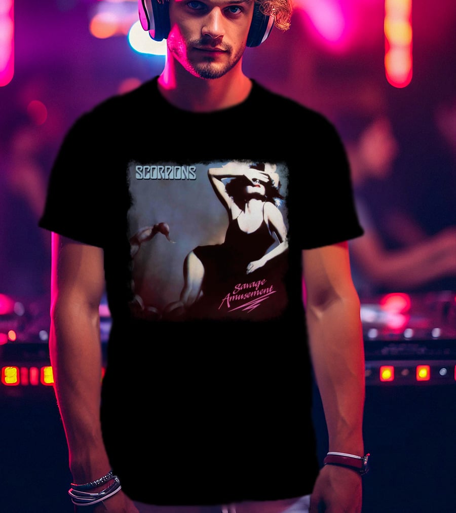 Scorpions Savage Amusement Retro Album Cover Art T-Shirt