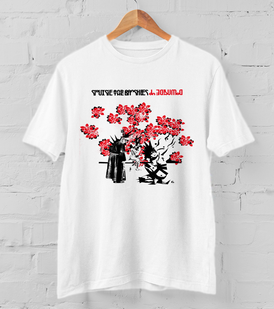 Siouxsie And The Banshees Downside Up Graphic With Floral And Figures T-Shirt