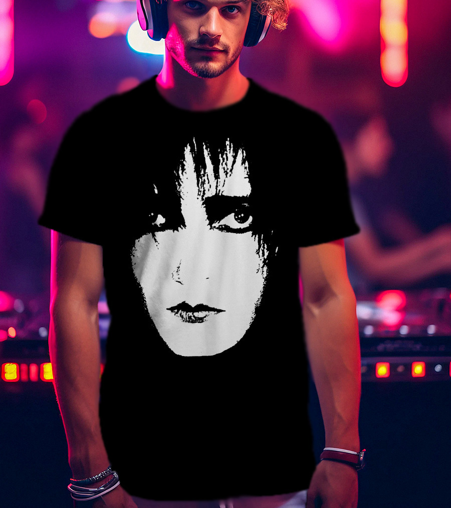 Satb 7 Siouxsie Sioux Monochrome Face T-Shirt
