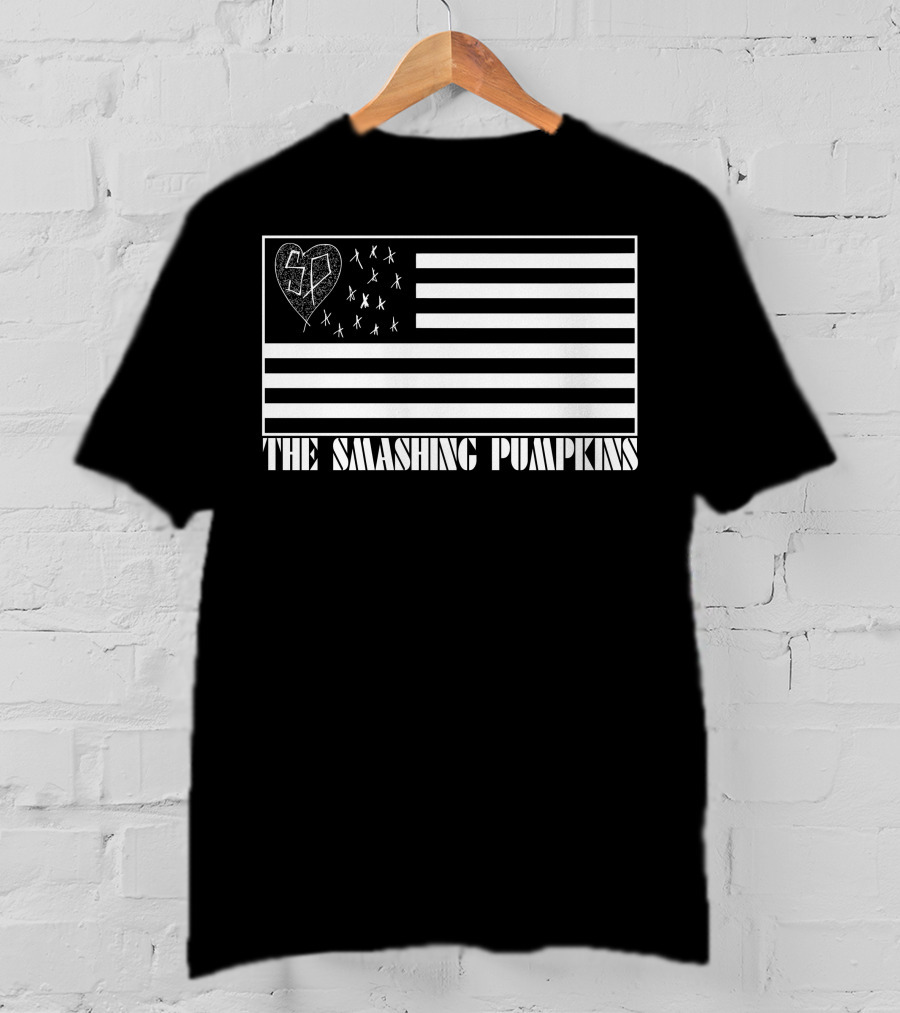 The Smashing Pumpkins American Flag Heart Sp T-Shirt