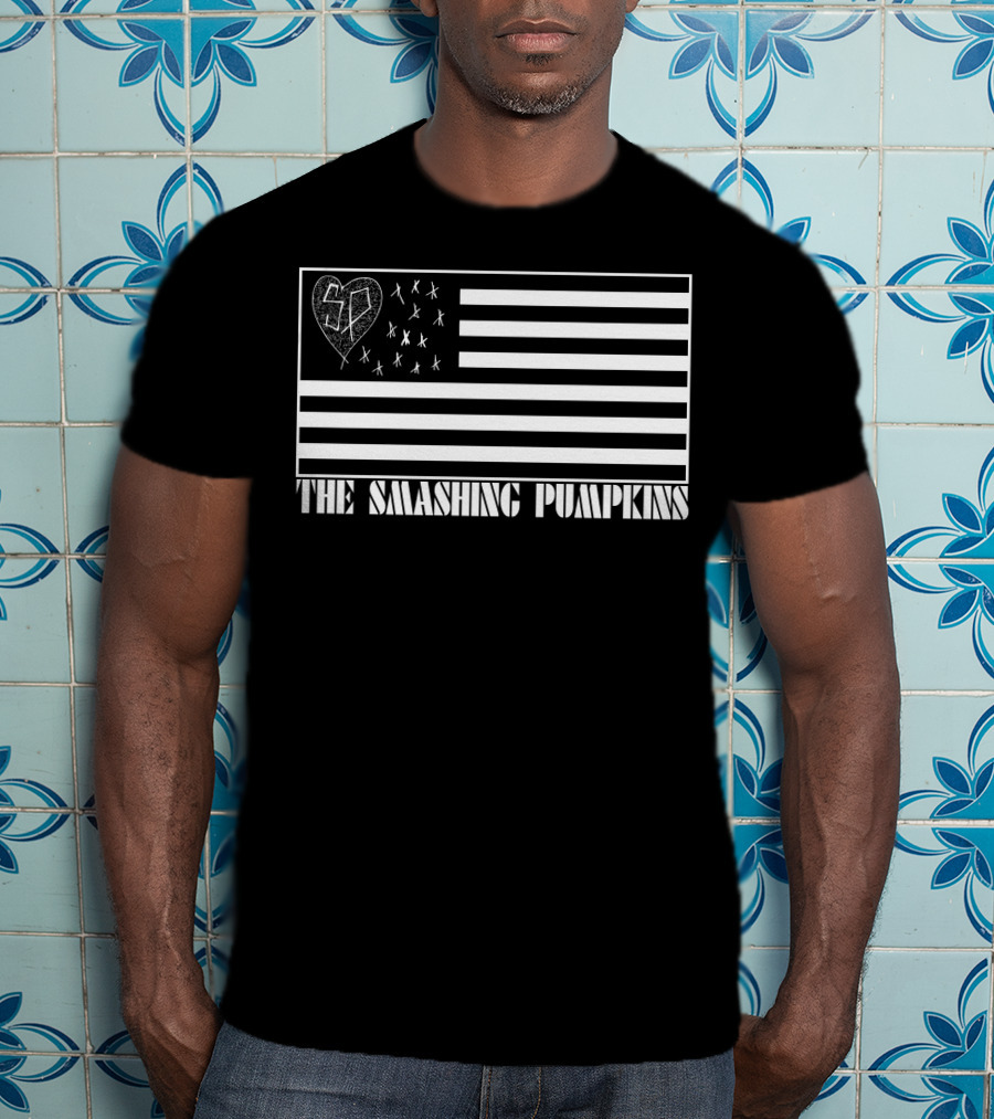 The Smashing Pumpkins American Flag Heart Sp T-Shirt