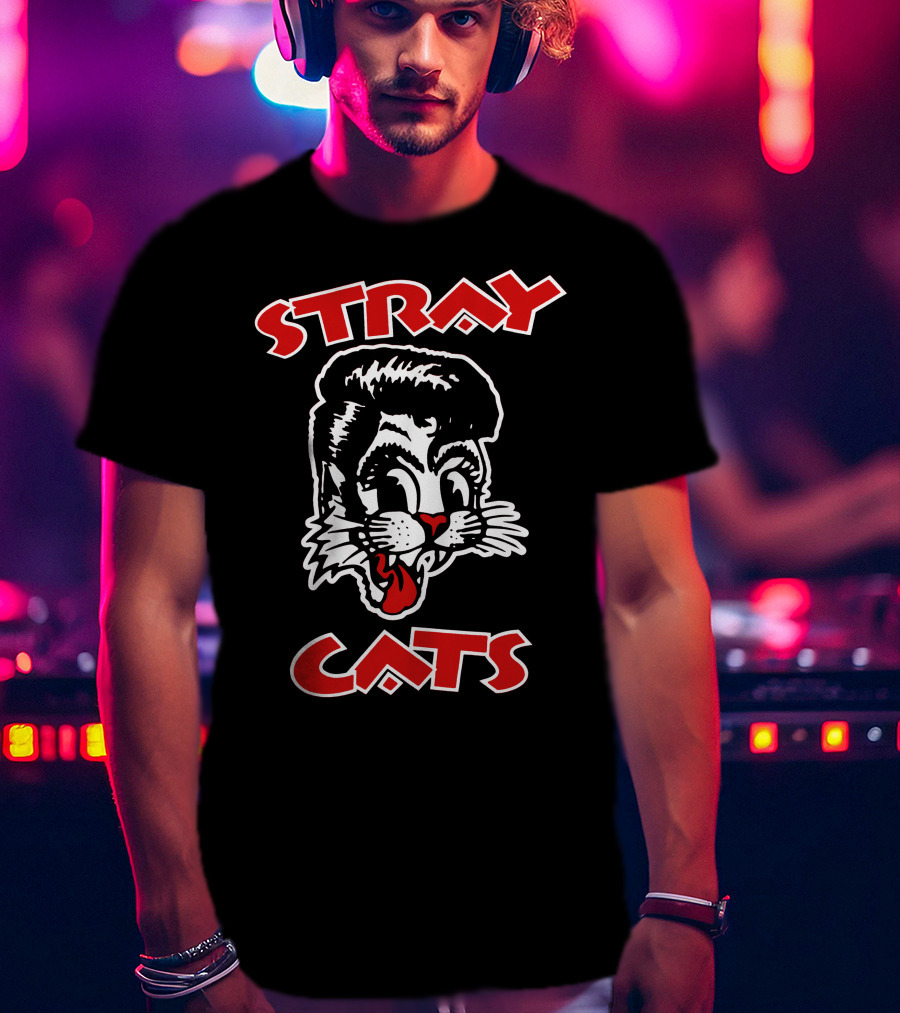 Stray Cats Retro Rockabilly T-Shirt