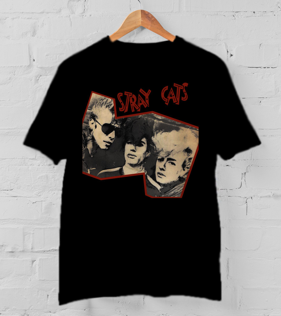 Stray Cats Vintage Trio T-Shirt