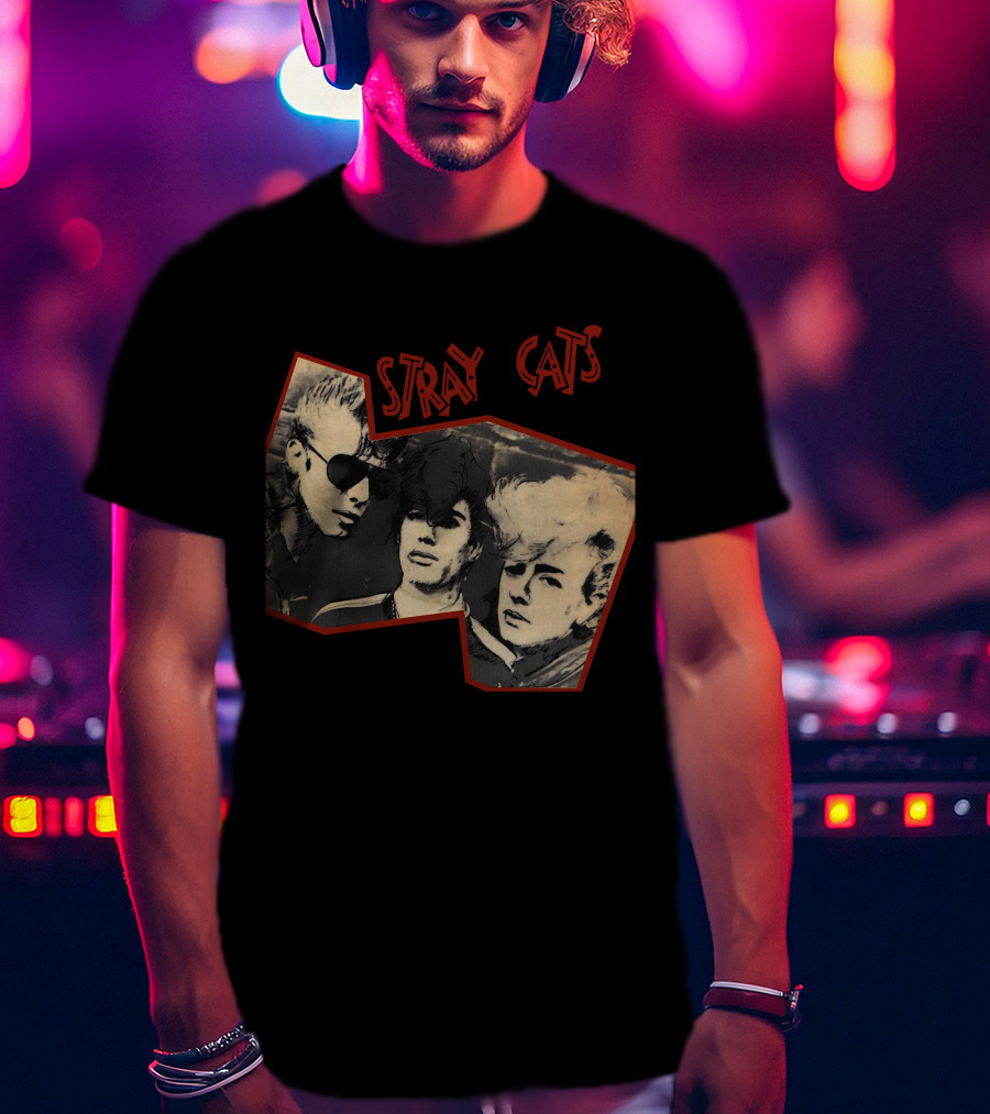 Stray Cats Vintage Trio T-Shirt