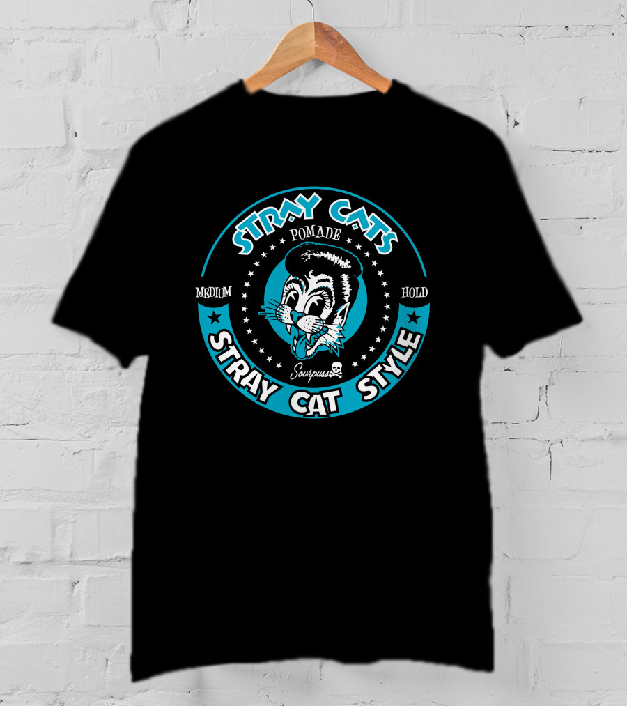 Stray Cats Pomade Medium Hold Stray Cat Style Soupcans T-Shirt