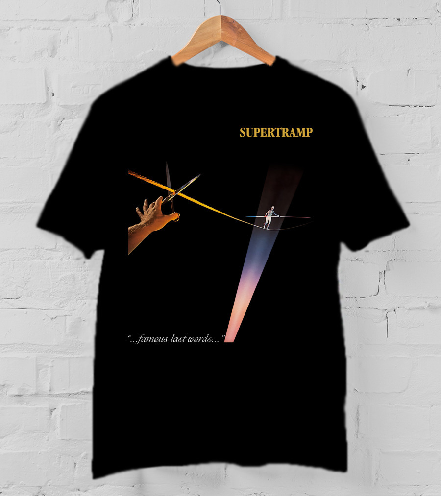 Supertramp Famous Last Words Album Cover Art Tightrope Balancing Act T-Shirt
