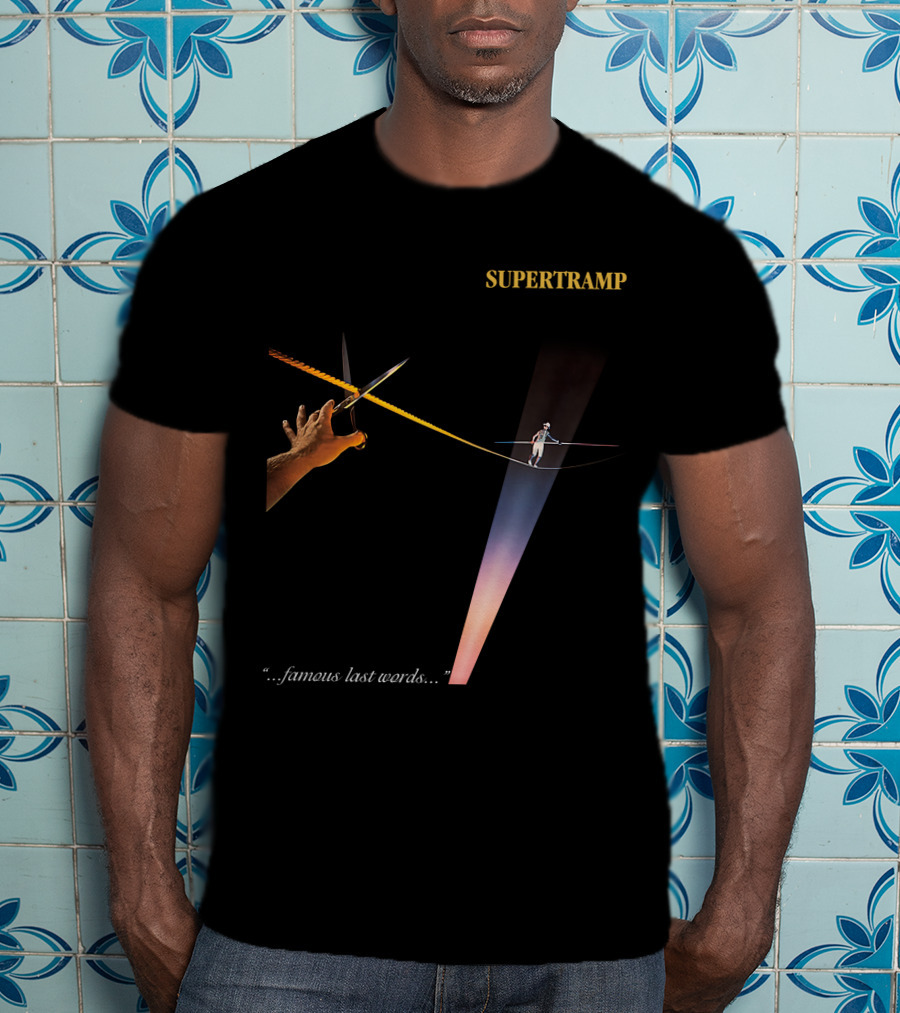 Supertramp Famous Last Words Album Cover Art Tightrope Balancing Act T-Shirt