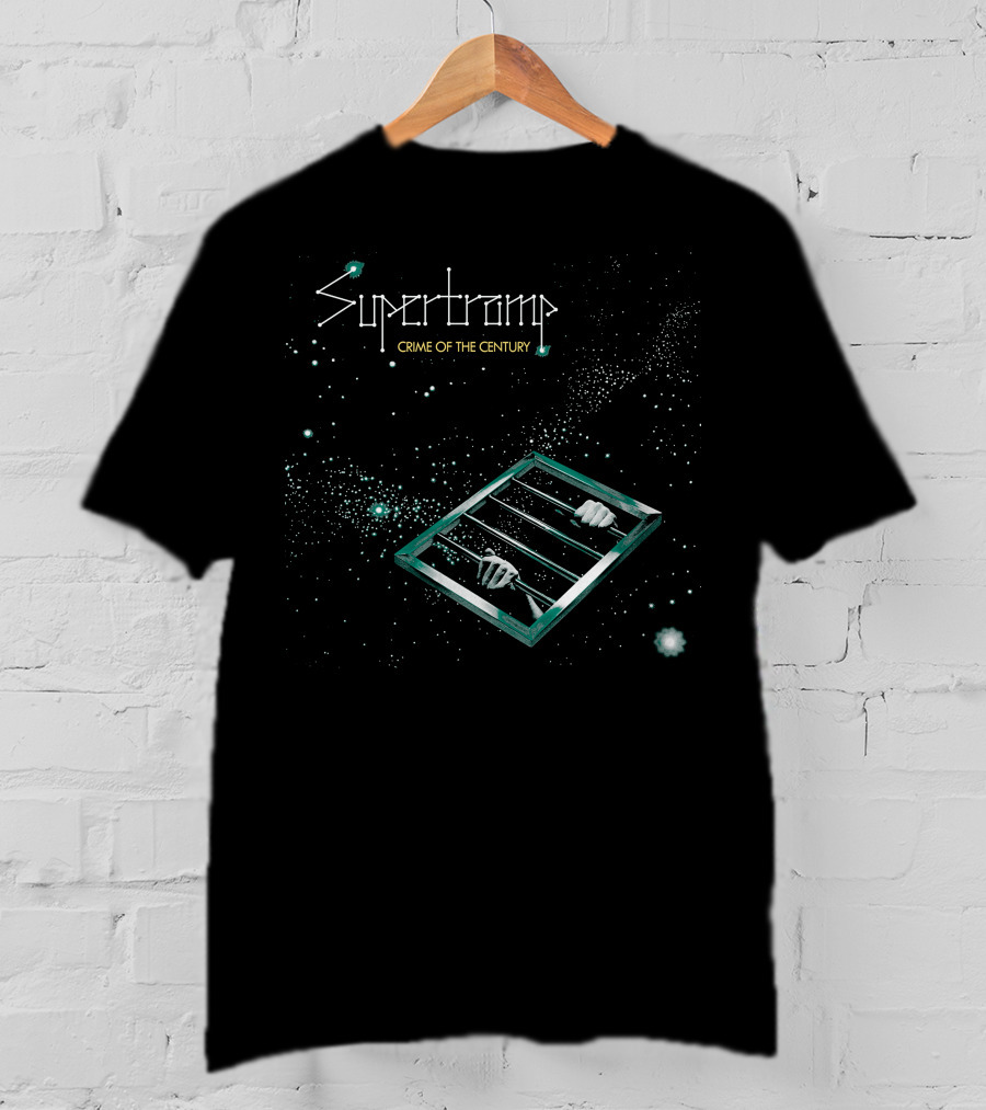 Supertramp Crime Of The Century Album Cover Art With Starry Night And Prison Bars T-Shirt