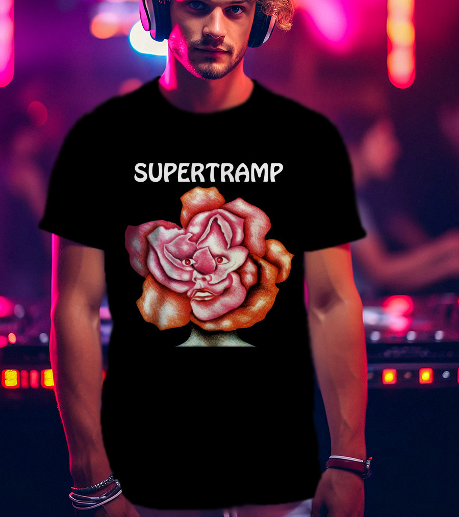 Supertramp Surreal Face Flower T-Shirt