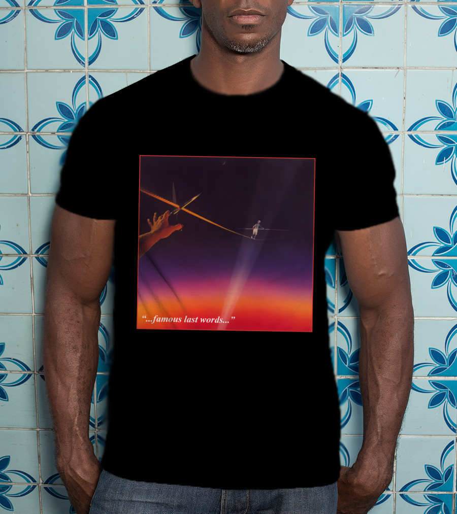 Famous Last Words Tightrope Walker And Scissors Tension T-Shirt