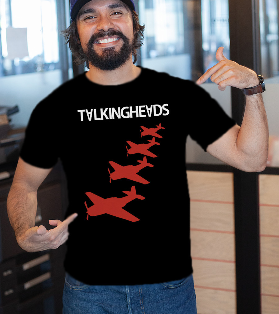 Talking Heads Red Airplanes Formation T-Shirt