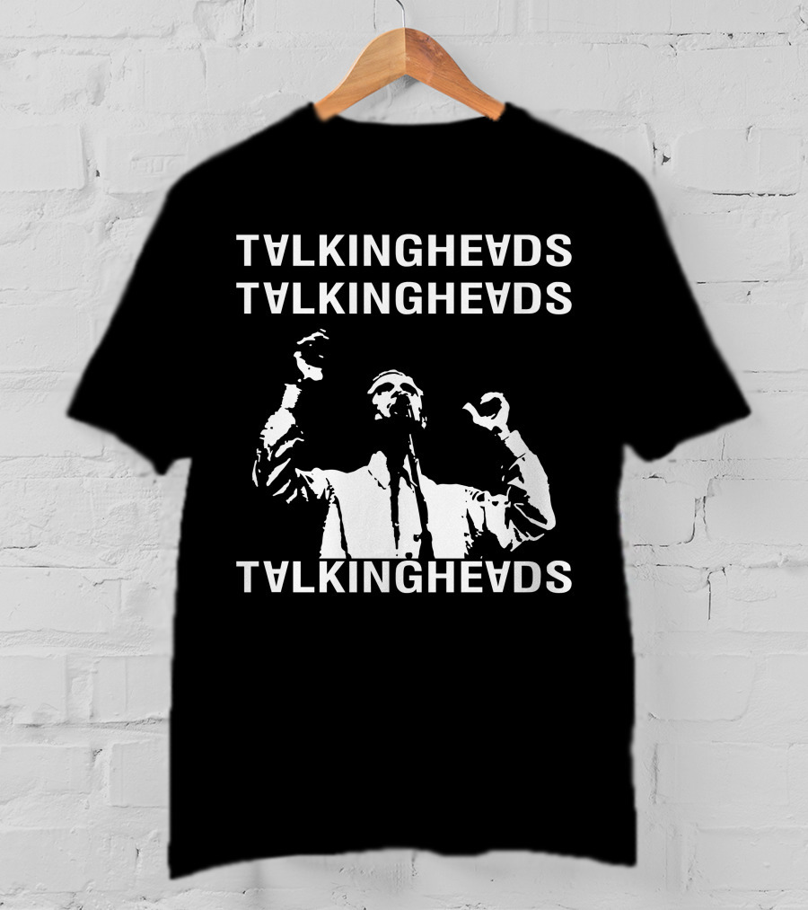 Talking Heads Band Logo With Musician Silhouette T-Shirt