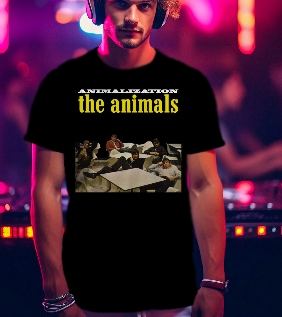 Animalization The Animals Relaxing Band Members Retro Style T-Shirt