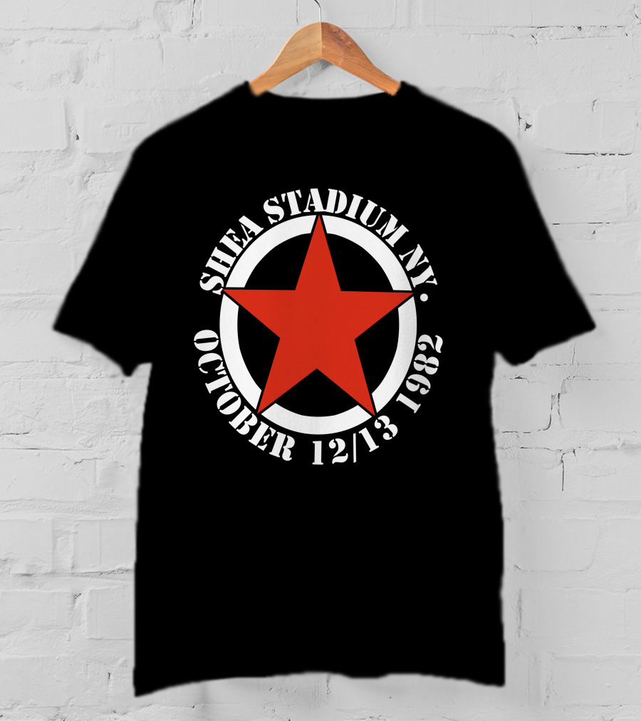 Shea Stadium Ny October 12 13 1982 Red Star T-Shirt