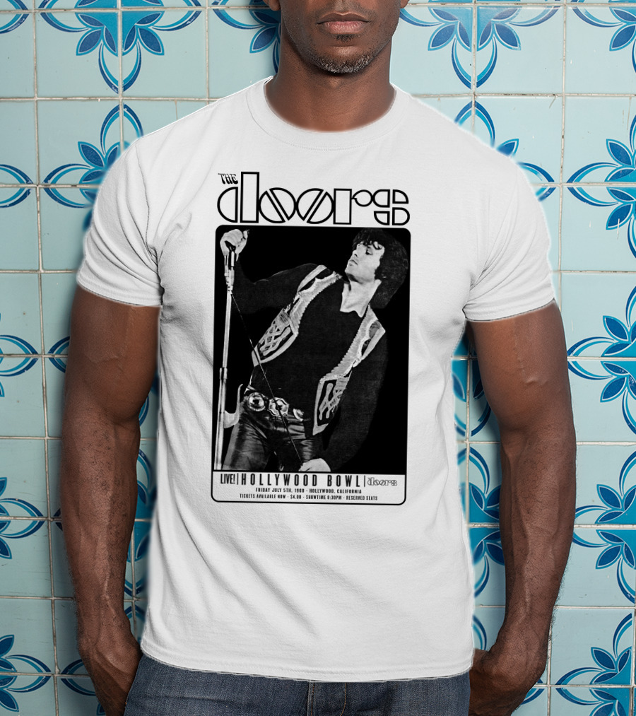 The Doors Live Hollywood Bowl July 5Th 1968 Tickets Available 14.00 Showtime 8:30Pm Reserved Seats T-Shirt