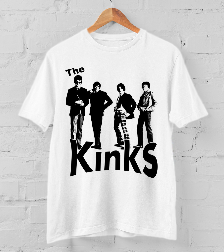 The Kinks Vintage Band Silhouette Classic Rock T-Shirt