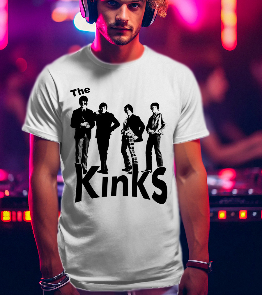 The Kinks Vintage Band Silhouette Classic Rock T-Shirt