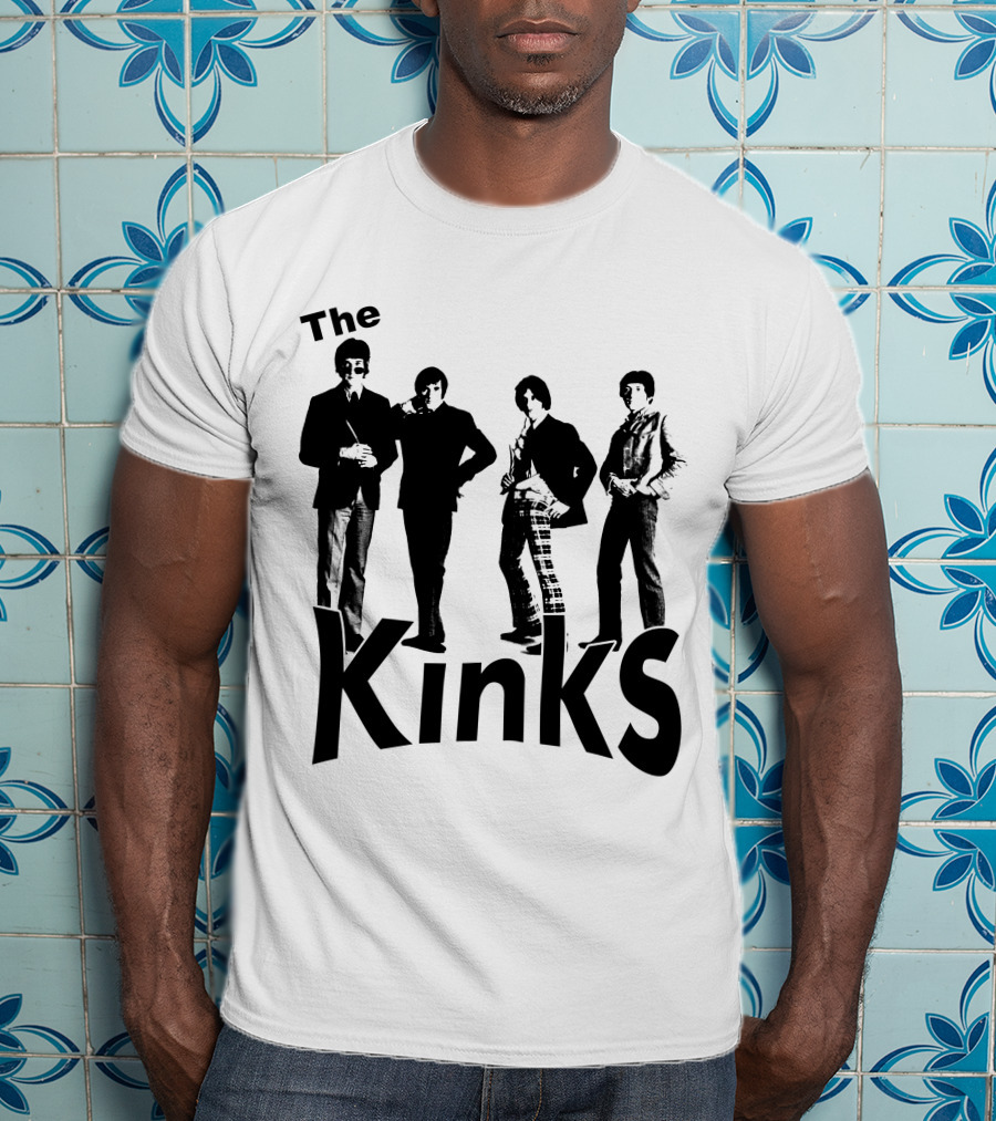 The Kinks Vintage Band Silhouette Classic Rock T-Shirt
